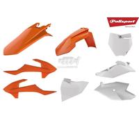 POLISPORT KIT PLASTICHE COMPLETE ENDURO ARANCIONE BIANCO KTM 85 SX 2018-2018