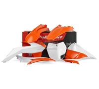 POLISPORT KIT PLASTICHE COMPLETE MX CROSS ARANCIONE BIANCO KTM 450 SX F 2013-15