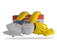 POLISPORT KIT PLASTICHE COMPLETE MX CROSS GIALLO BIANCO SUZUKI RM 250 2001-2012