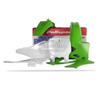 POLISPORT KIT PLASTICHE COMPLETE MX CROSS VERDE BIANCO KAWASAKI KX 250 1999-2002