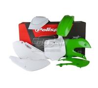 POLISPORT KIT PLASTICHE COMPLETE MX CROSS VERDE/BIANCO KAWASAKI KX 65 2000-2018