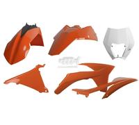 POLISPORT KIT PLASTICHE REPLICA BIANCO/ARANCIO KTM EXC 125 2012-2013