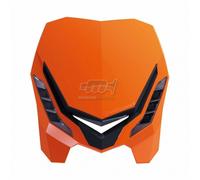 POLISPORT MASCHERINA PORTAFARO E-BLAZE LUCE LED MOTO UNIVERSALE ARANCIONE NERO