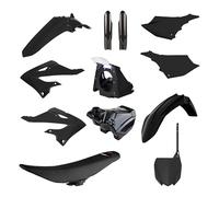 Polisport Off Road 91573 Yamaha YZ125/250 MX Kit Plastica & Restyling 2002-2021 Motocross Parafanghi Ant/Post, Convogliatori Radiatore, Airbox, Pannelli Laterali, Sella e Serbatoio - Fit OEM, Nero