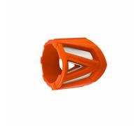 POLISPORT 8484000002 - Protezione marmitta resistente versione grande 34-40cm UNIVERSALE realizzata in acciaio inox leggero e silicone a colori Arancia