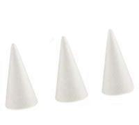 POLISTIROLO CONO 3 Pz. Alto 25,5 cm per 10 cm diam.di Base HOBBY CREATIVI