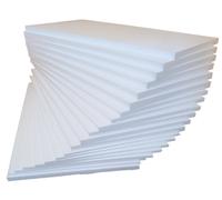 Polistirolo polistirene espanso 100 X 50 X 2 cm.- 10 pannelli Bianco dens.20Kg.