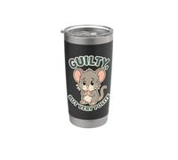Polite Guilt Mouse Humor Funny Apology Saying Bicchiere termico in acciaio inox doppia parete
