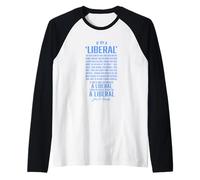 Politica liberale per Le Elezioni Americane Citazione di JFK Maglia con Maniche Raglan
