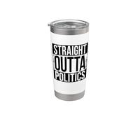 POLITICA STRAIGHT OUTTA Bicchiere termico in acciaio inox doppia parete