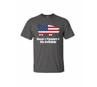 Politici Bacon + Libertà = No Infidels Adulto T-Shirt Manica Corta