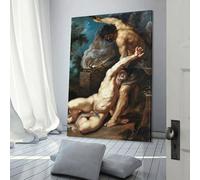 POLIUAWS Caino uccidendo Abel Art Poster Stampa denoise-denoise Wall Art Poster Scroll Canvas Pittura Picture Living Room Decor Home 20x30inch (50x75cm)
