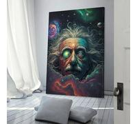 POLIUAWS Cosmic Genius1 - Decorazione da parete per corridoio e scale, graziosa decorazione della stanza, pronta da appendere, grande quadro, 20 x 30 cm
