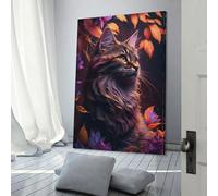 POLIUAWS Decorazione da parete divertente per il bagno, per la camera dei bambini, per la camera delle ragazze, in tela, 50 x 75 cm