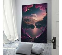 POLIUAWS Exoplanet Tau Ceti E - Tela artistica da parete per soggiorno, camera da letto, soggiorno, cucina, regalo di compleanno, per donne, 30 x 45 cm