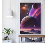 POLIUAWS Planet Proxima Centauri B - Poster artistico da parete, a colori, poster sospeso, decorazione per la famiglia, decorazione per la casa, 40 x 60 cm