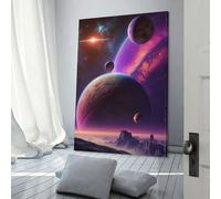 POLIUAWS Planet_Proxima_Centauri_b - Quadro su tela per camera da letto, bagno, decorazione grande su tela per soggiorno, 20 x 30 cm