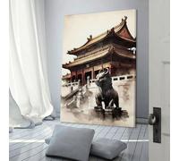 POLIUAWS Poster artistico "La Città Proibita della Cina" Stampa Artificiale, Poster su tela, Stampa artistica da parete, decorazione moderna per casa, festa di compleanno, decorazione, 30 x 45 cm