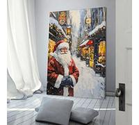 POLIUAWS Poster "Babbo Natale arriva in città", stampa artistica, foto da parete, colore, poster, immagine sospesa, decorazione della famiglia, decorazione per la casa, decorazione per la casa, 30 x