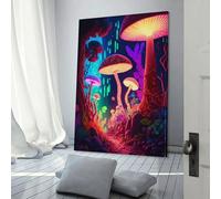POLIUAWS Psychedelic Forest Art - Poster artistico da parete, stampa denoise-denoise, immagine su tela, per soggiorno, decorazione per la casa, 30 x 45 cm