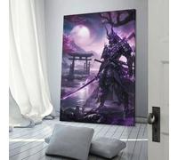 POLIUAWS Samurai am Tori - Poster decorativo su tela, decorazione da parete, decorazione della stanza, poster estetico moderno, decorazione per la casa, 30 x 45 cm