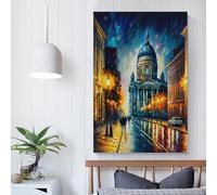 POLIUAWS San Pietroburgo a colori Art Poster Stampa denoise-denoise Wall Art Poster Scroll Canvas Painting Picture Living Room Decor Home 12x18inch (30x45cm)