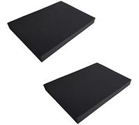 poliuretano espanso gomma piuma per imbottitura cuscini divani sedie giardino protezione imballaggio modellismo cosplay schiuma espansa (30 x 20 cm (2 pezzi), nero)