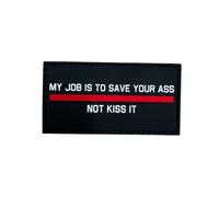 Polizeimemesshop My Job is to Save Your Ass Patch Red Edition PVC Patch