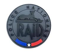 Polizia Nazionale SWAT Raid Emblema Cosplay Airsoft PVC Fan Patch Toppa (Grigio)