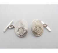Polizia Penitenziaria : Gemelli in Argento 925 con lo stemma del Corpo - Fregio