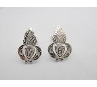 Polizia Penitenziaria : Orecchini a lobo in Argento 925 con lo stemma del Corpo