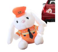 Poliziotto bambola coniglietto - Figurina di coniglio peluche, giocattolo coniglietto cartoon | Figura di coniglio 'ufficiale decorativo, scultura dei coniglietti motociclisti, accessorio per bamb