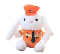 Poliziotto motociclistico Rabbit - Fabric Bunny, Ornament per poliziotti di cartoni animati | personaggio di peluche in sospeso con outfit della polizia per la decorazione del veicolo