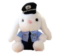 Poliziotto motociclistico Rabbit - Fabric Bunny, Ornament per poliziotti di cartoni animati | personaggio di peluche in sospeso con outfit della polizia per la decorazione del veicolo