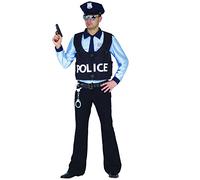 Ciao- Poliziotto Special Police Costume Travestimento Uomo Adulto, Blu/Azzurro, Taglia XL, 16143