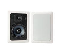 Polk Audio RC55i 2-Way Premium in-Wall 5.25" Speakers (Pair) Damp and Humid Indoor/Outdoor Placement - Bath, Kitchen, Covered Porches (White, Paintable Grille)