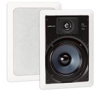 Polk Audio RC65i, Altoparlanti a 2 vie da incasso a parete, 16,5 cm, coppia di 2 perfetti per il posizionamento interno ed esterno umido e umido, bagno, cucina, verande coperte (bianco, griglia