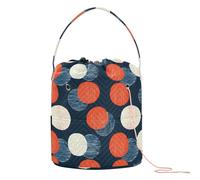 Polka Dot Arancione Blu Crochet di Stoccaggio Portatile di Lavoro A Maglia Accessorio per Ferro da Maglia agujas de Crochet para tejer