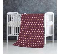 Polka Dot e cuore marrone,Coperta morbida, calda, anti-pilling, in flanella, peluche, 76 x 127 cm