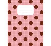 Polka Dot Graph Paper Notebook, Pink Cover with Brown Dots - 8.5 x 11 Inches, 120 Pages - Grid Notebook for Math, Drawing, Engineering, and Note Taking
