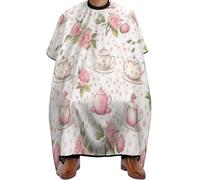 Polka Dot Rose Tea Party Unisex Mantella Taglio Capelli Tutta Lunghezza Mantella Parrucchiere Leggera Mantello Da Barbiere Per Tagliare I Capelli Acconciatura Parrucchieri 168X140Cm