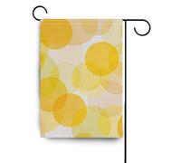 Polka Dot Rotondo Moderno Astratto Giallo Vacanza Giardino Bandiere per Esterno Felice Anno Nuovo Banner per la Decorazione del Giardino 28x40 double sided