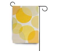 Polka Dot Rotondo Moderno Giallo Vacanza Giardino Bandiere per Esterno Banner Esterno per Decorazione Portico 28x40 double sided