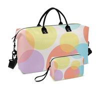 Polka Dot Round Moderno Colorato Duffel Bags Carry on Bag Gym Duffel Bag con Cinghia Regolabile per Allenamento Impermeabile bolso de Mano para viajar en Avion