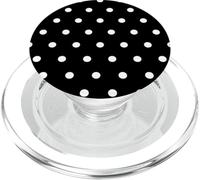 Polka Dots Modello di moda bianco nero per donne ragazze PopSockets PopGrip per MagSafe
