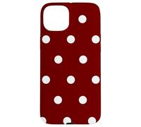 Polka Dots Modello di moda mirtillo rosso e donne bianche Custodia per iPhone 15 Plus