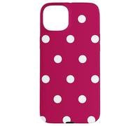 Polka Dots Modello di moda mirtillo rosso e donne bianche Custodia per iPhone 15 Plus