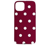 Polka Dots Modello di moda mirtillo rosso e donne bianche Custodia per iPhone 15 Plus
