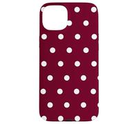 Polka Dots Modello di moda mirtillo rosso e donne bianche Custodia per iPhone 15 Plus