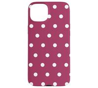 Polka Dots Modello di moda mirtillo rosso e donne bianche Custodia per iPhone 15 Plus